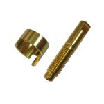 Customized CNC Wire EDM Brass and Copper Turned Part Circular Shaft with Machining and Threading CNC Lathe and Milling Services